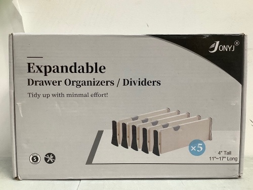 Expandable Drawer Organizers/ Dividers, Appears New - Lot 364