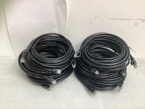 10 Pack 15ft CAT 24AWG UTP Cables, Appears New - Lot 371