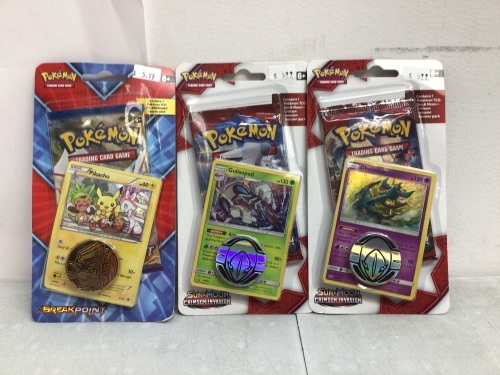 Lot of (3) Pokemon Trading Card Packs, New - Lot 373