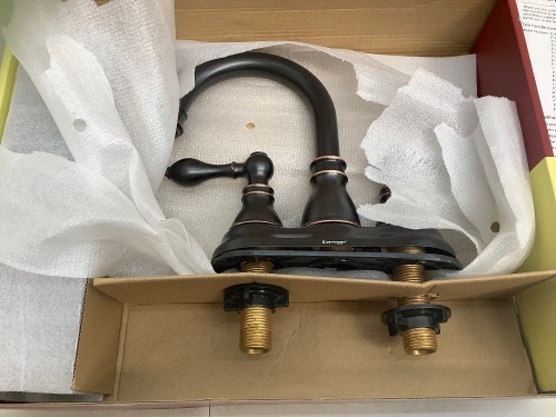 4" Two-Handle Bathroom Faucet w/ Push-up Pop-up Drain - Lot 404