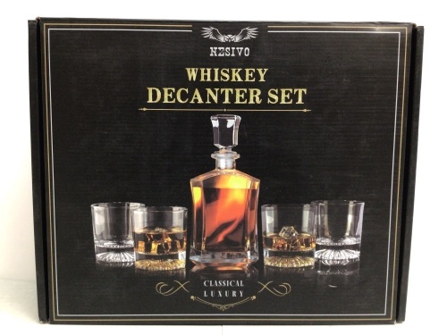 Whiskey Decanter Set, Appears New - Lot 484