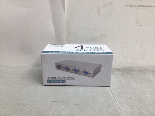 4 Port VGA Splitter, Untested, Appears New - Lot 514