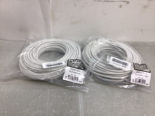 Lot of (2) CAT6 UTP 24AWG 75ft Cables, New - Lot 556