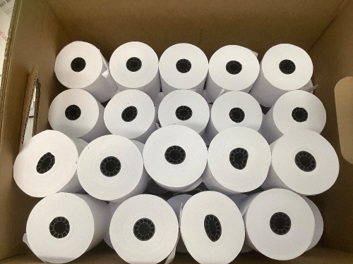 49 Rolls POS/ Cash Register Paper, 7/16 Core, E-Comm Return - Lot 495