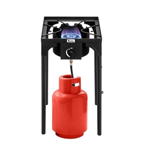 Portable Propane 75,000BTU Single Burner Outdoor Cooker Stove, Black - Lot 103