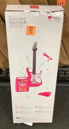 Kids Electric Guitar w/ Amplifier and Microphone - Lot 107
