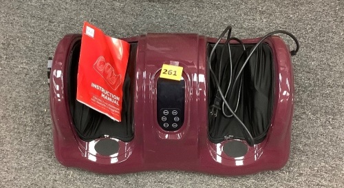 Reflexology Shiatsu Foot Massager w/ High-Intensity Rollers, Remote Control - Lot 261
