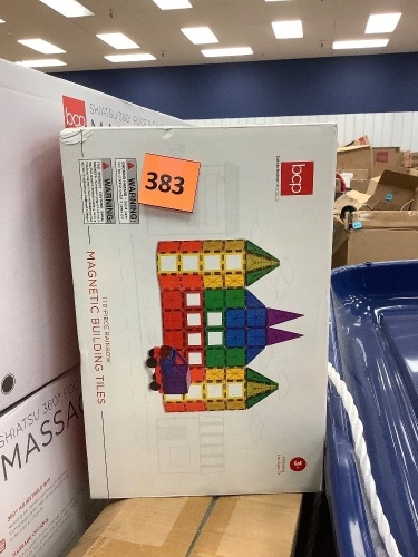 110 Piece Rainbow Magnetic Building Tiles - Lot 383
