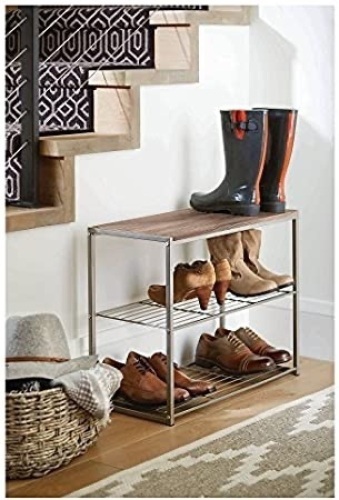 Threshold Stackable 3-Tier Shoe Rack - Lot 4635