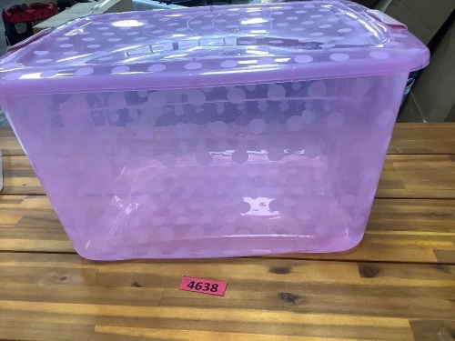 Pink Storage Tote - Lot 4638