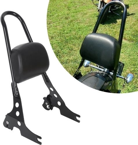 Passenger Backrest Pad Sissy Bar Cushion For Harley Sportster XL XLH 883 1200 - Lot 4715