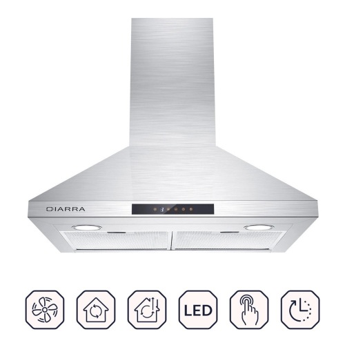 CIARRA Wall Mount Range Hood 30 Inch with 3-speed Extraction - Lot 4716