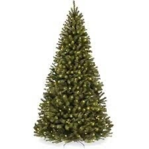 Pre-Lit Artificial Spruce Christmas Tree w/ Foldable Metal Base - Lot 4784
