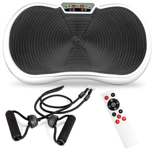 Vibration Plate Exercise Machine Full Body Fitness Platform w/ Bands - Lot 4897