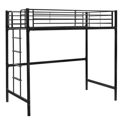 VINGLI Twin Metal Loft Bed Frame with Ladder  - Lot 77
