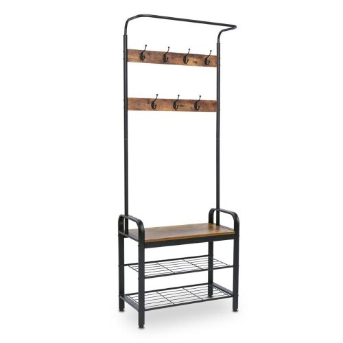Industrial Coat Rack - Brown/Black - Lot 195