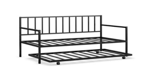 Twin Metal DayBed with Roll Out Trundle - Lot 286