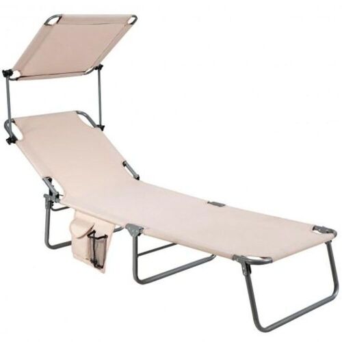 Adjustable Patio Recliner with Sun Shade - Lot 298