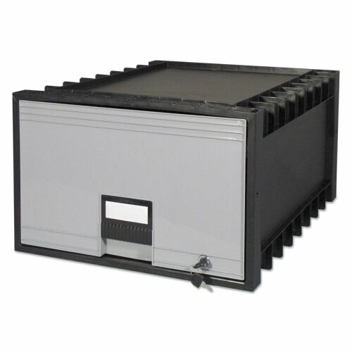 Storex Archive Drawer - 24" Depth, Black/Gray - Lot 368