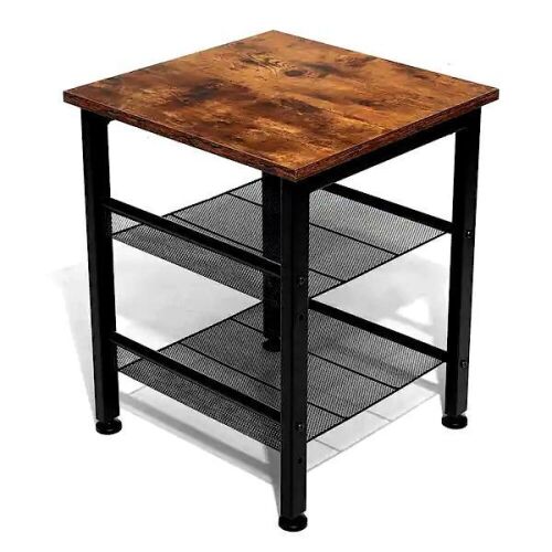 Industrial Nightstand Black/Brown - Lot 421