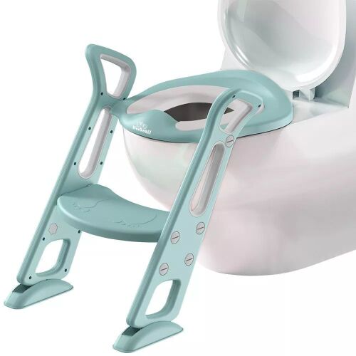 Potty Training Toilet Seat with Step Stool Ladder - Green - Lot 453