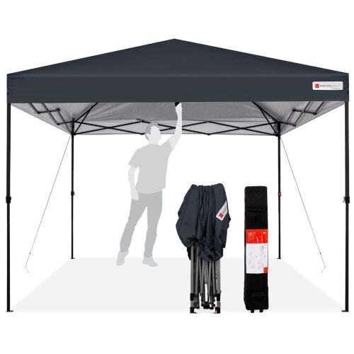 One-Person Setup Instant Pop Up Canopy w/ Wheeled Bag - 10x10ft - Lot 683