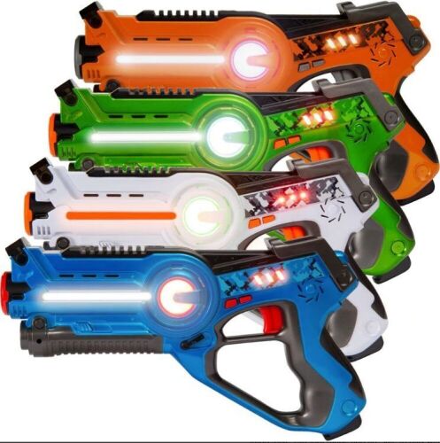 Set of 4 Infrared Laser Tag Guns for Kids & Adults w/ 4 Settings  - Lot 710