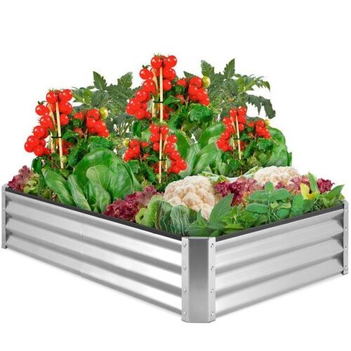 Lot of (2) Outdoor Metal Raised Garden Bed for Vegetables, Flowers, Herbs  - Lot 733