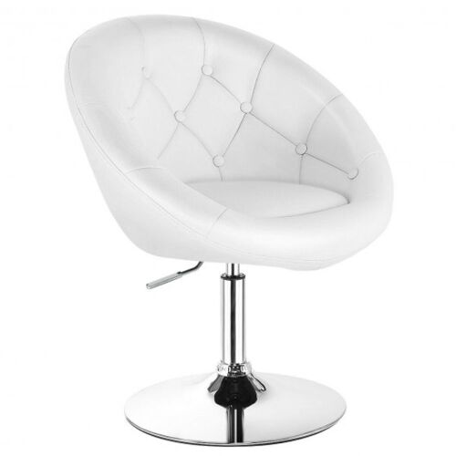 Modern Adjustable Swivel Chair - White - Lot 310
