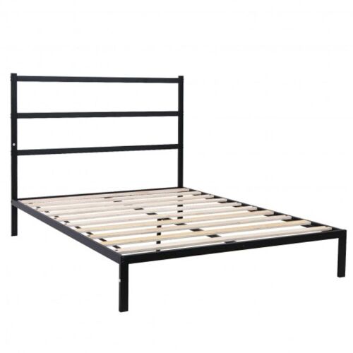 Metal Bed Platform Frame with Headboard-Full Size - Lot 892