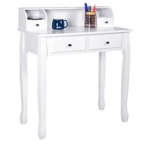 White Vanity Table with Drawers - Lot 1201