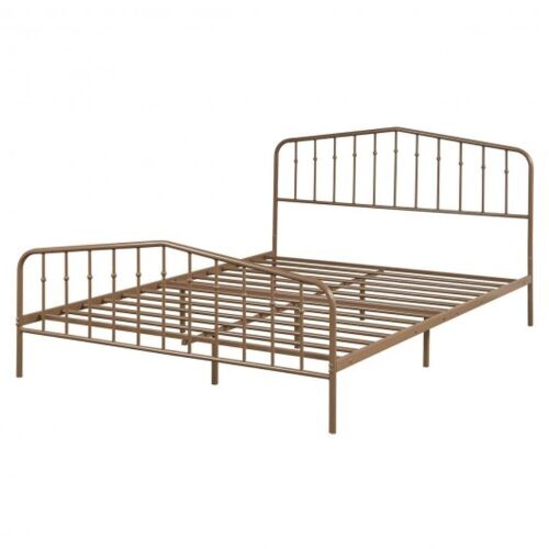 Metal Bed Frame - Queen Size, Brown - Lot 1201