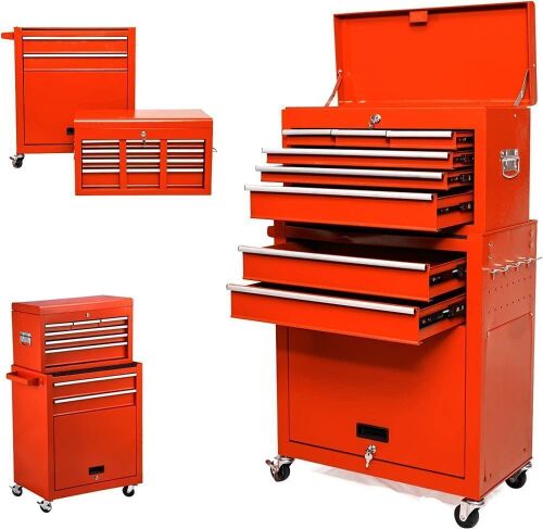 8-Drawer Rolling Tool Chest - Red - Lot 84