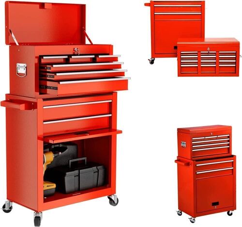 8-Drawer Rolling Tool Chest - Red - Lot 94