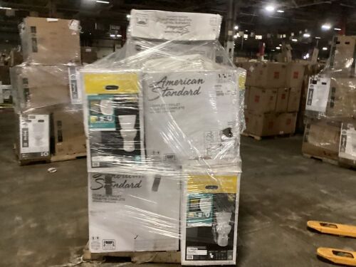 Pallet of Uninspected Toilets - May Be Incomplete or Broken, For Parts or Repair  - Lot 767