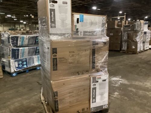 Pallet of Uninspected Toilets - May Be Incomplete or Broken, For Parts or Repair  - Lot 779