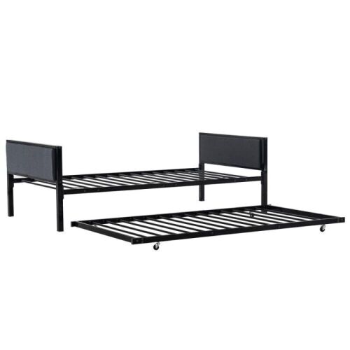Trundle and Bed Set - Black, Twin Size - Lot 898