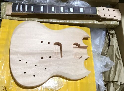 Unfinished Guitar Body and Neck - Lot 34