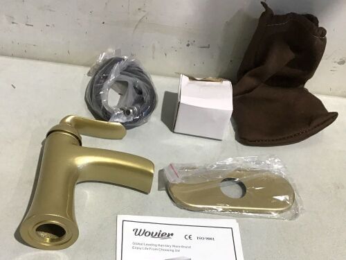Wovier Bathroom Sink Faucet - Gold - Lot 531