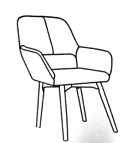 Set of (2) Upholstered Dining Chairs - Dark Gray - Lot 187