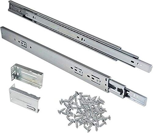 Gobrico 22" Rear/Side Mount Soft Close Ball Bearing Drawer Slides with Brackets Full Extension, 10 Pairs  - Lot 329