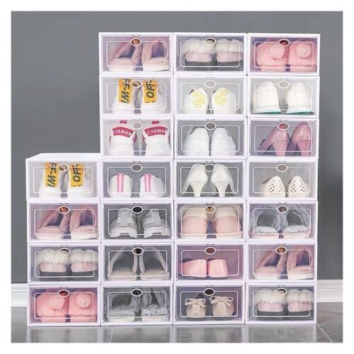 36-Pack Stackable Plastic Closet Storage Boxes - Lot 449