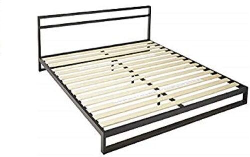 ZINUS Trisha Metal Platform Bed Frame with Headboard, Wood Slat Support, No Box Spring Needed, Queen - Lot 359
