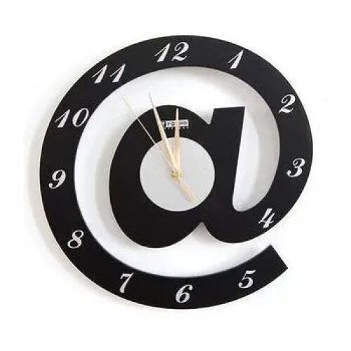 "@" Wall Clock and Wall Decals - Lot 624