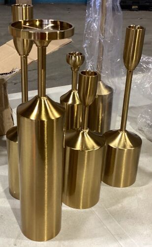 Gold Plated Candle Holders - Lot 870