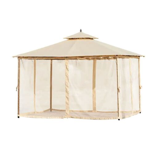 10'x12' Outdoor Canopy Gazebo - Cream - Lot 43