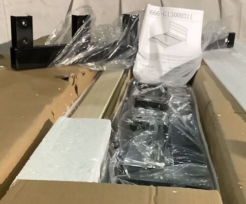 Gloss Black Headboard and Bed Frame - Lot 53