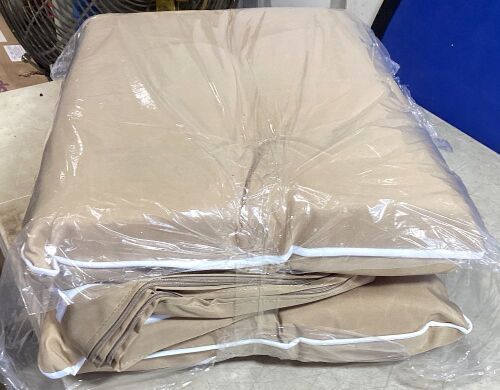 Rattan Patio Sofa Cushions - Beige - Lot 382