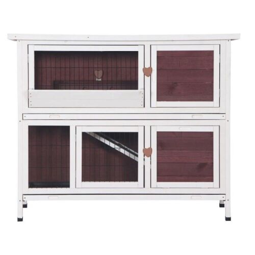 48" Bunny Hutch - Gray/Wood - Lot 392