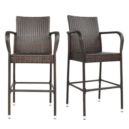 Set of (2) Rattan Dining Stools - Lot 140